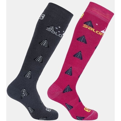 Salomon Team 2-Pack Sok Junior Middenroze/Zwart