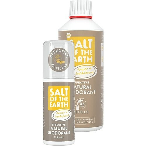 Salt of the Earth Amber & Sandalwood Deodorant spray + Refill
