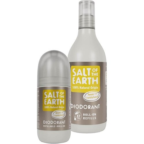 Salt of the Earth Amber & Sandalwood Roll on Deodorant + Refill