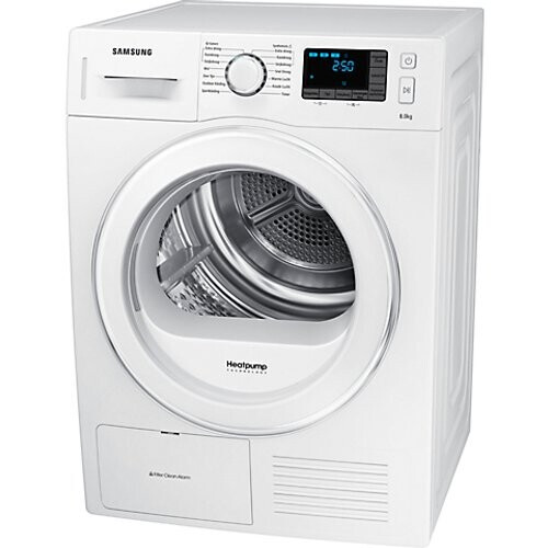 Samsung Dv80f5e5hgw - Warmtepompdroger - 8 Kg - 65 Db - Energieklasse A++