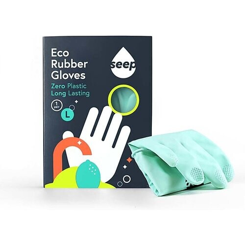 Seep Composteerbare Fair Trade, FSC Rubber Handschoenen Large