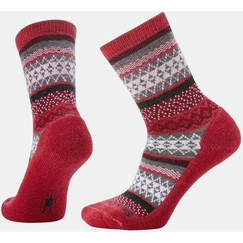 Smartwool Everyday Dazzling Wonder Crew Sok Dames Donkerrood/Gestreept