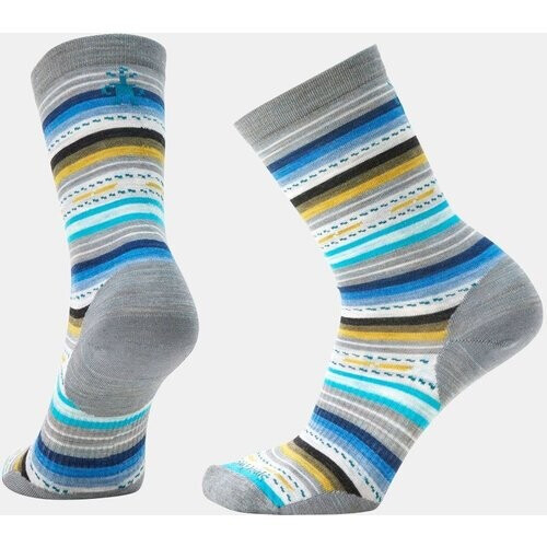Smartwool Everyday Margarita Crew Sok Dames Lichtgrijs/Gestreept