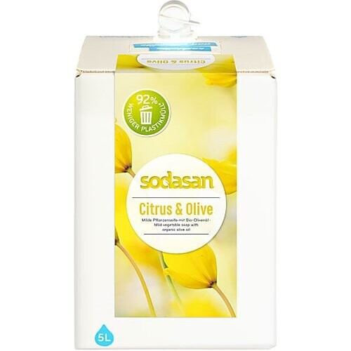 Sodasan Vloeibare Zeep Citrus & Olijf Navulverpakking 5L