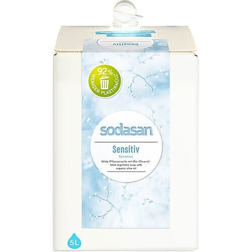 Sodasan Vloeibare Zeep Sensitive Navulverpakking 5L