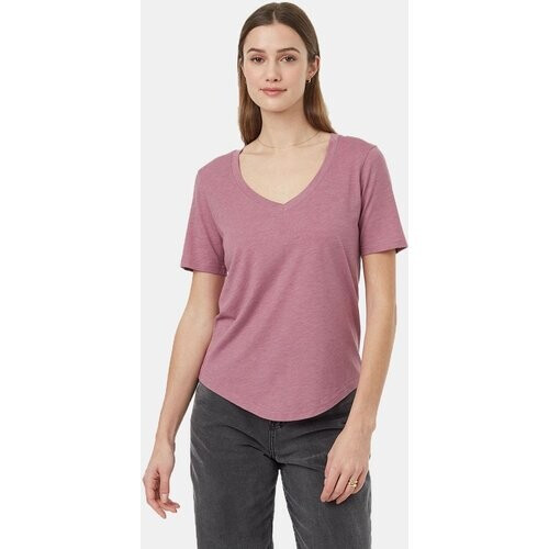 tentree W Treeblend V-Neck T-Shirt Donkerroze