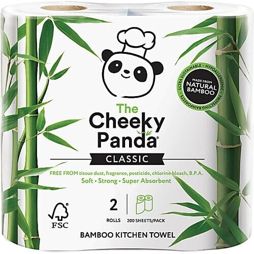 The Cheeky Panda Bamboo Keukenrol 2 stuks