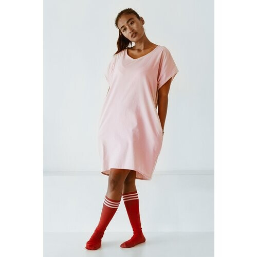 The Driftwood Tales dames vegan Jurk Oversized T-Shirt Roze