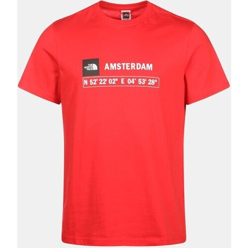 The North Face GPS Tee Amsterdam Shirt Rood/Donkerrood