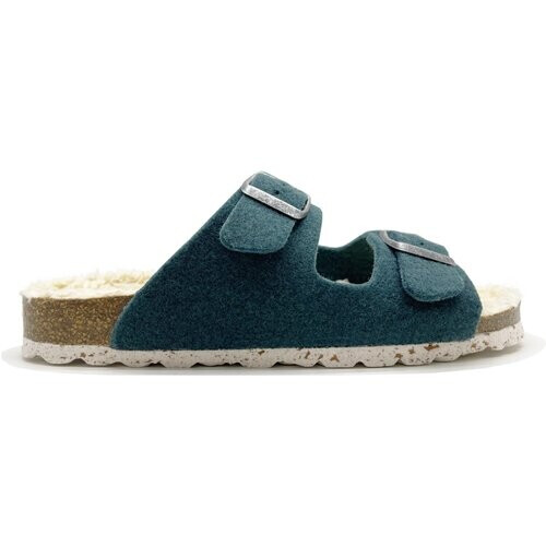 thies 1856 dames vegan Slippers Pluche Olijf