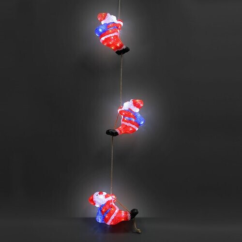 Tweedekans 3x Deuba Kerstfiguur Kerstman – LED Acryl 30cm –Wit Licht
