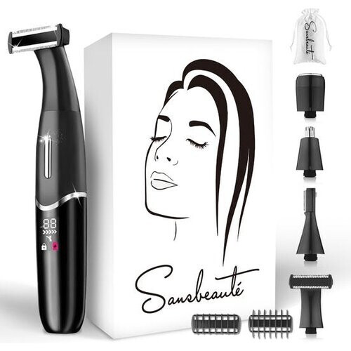 Tweedekans 4-in-1 Bikinitrimmer + Reistas - Sansbeauté® - Gezicht - Oksels - Benen - Bikinilijn - Wenkbrauwtrimmer - Gezichtsontharing Dames - Intieme Zone - Ladyshaves Bikini - Ontharingsapparaat Elektrisch