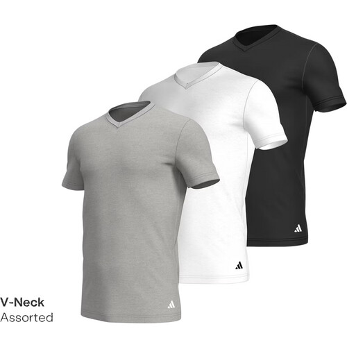 Tweedekans Adidas Basic T-Shirt 3x maat L Assorted 4AM012-908-L V-hals - 3PK Adidas