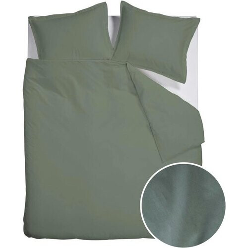 Tweedekans Ambiante Bamboo Uni dekbedovertrek - Lits-Jumeaux - 240x200/220 cm - Groen