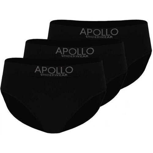 Tweedekans Apollo heren slips ondergoed - 3 pack - zwart uni - maat XXL