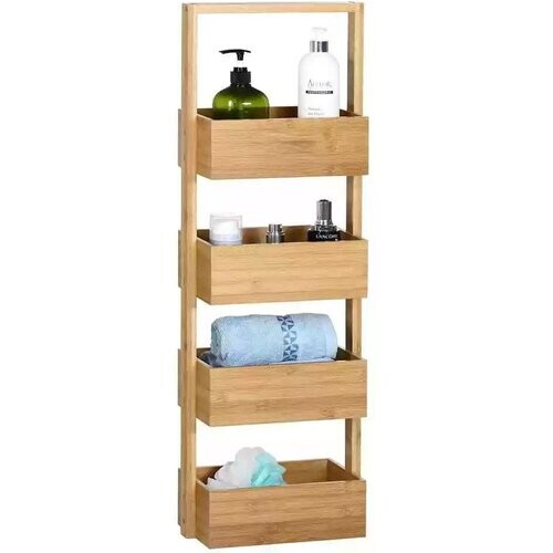 Tweedekans Asda - Badkamer wandrek - Bamboe - 88x16x28 cm