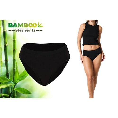 Tweedekans Bamboo Elements - Menstruatie Ondergoed - Brief - Zwart - Period Underwear - Menstruatieslip - Menstruatie Onderbroekje - Ondergoed Dames Slips - Maat L