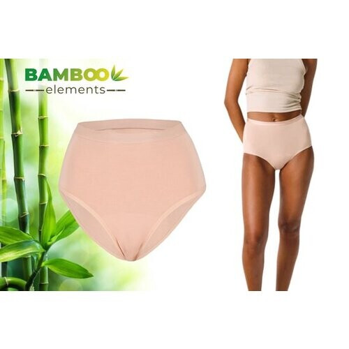Tweedekans Bamboo Elements - XL - Menstruatie Ondergoed - High Waist Brief - Nude - Period Underwear - Menstruatieslip - Menstruatie Onderbroekje - Ondergoed Dames Slips