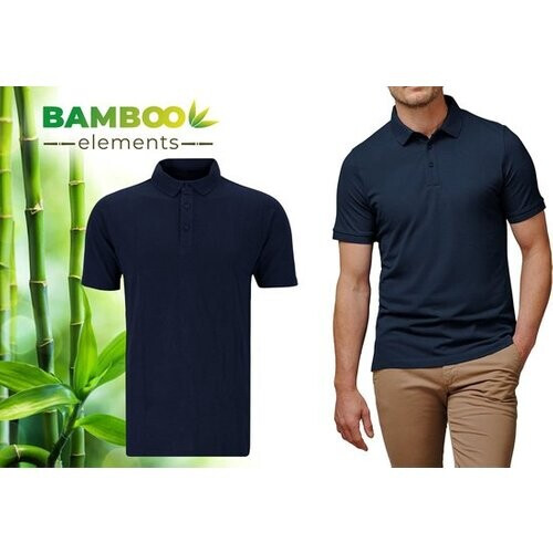Tweedekans Bamboo Elements - Polo Shirt Heren - Navy Blauw XXL - Polo Heren - Korte Mouw - Pique Stof - T Shirt Heren - Bamboe