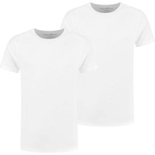 Tweedekans Bamboo - T Shirt Heren - Ronde Hals - 2 Stuks - Wit - XXL - Bamboe - Ondershirt Heren - Extra Lang - Anti Zweet T-shirt Heren