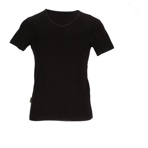 Tweedekans Basset Heren Bamboe T-Shirt V-Hals Zwart - Maat M