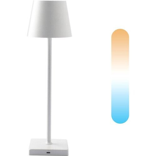 Tweedekans BREND BR-2228 Draadloze Tafellamp voor Binnen en Buiten – Decoratieve en Dimbare Lamp – Oplaadbare Verlichting met 3 Lichtstanden – IP44 – Wit