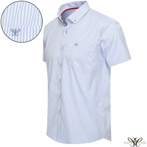 Tweedekans Cappuccino Bronte shirt streepjes Lichtblauw - Maat L