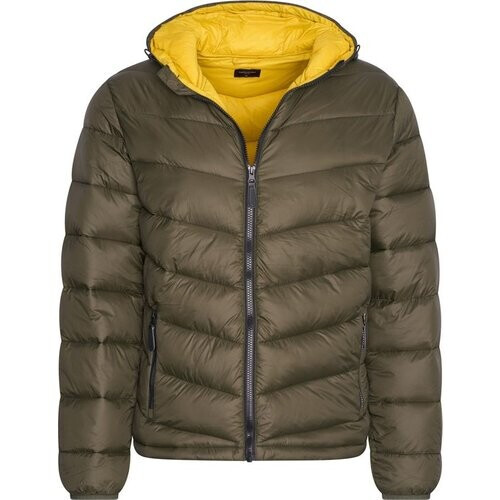 Tweedekans Cappuccino Italia - Heren Jas winter Hooded Winter Jacket Army - Groen - Maat XXL