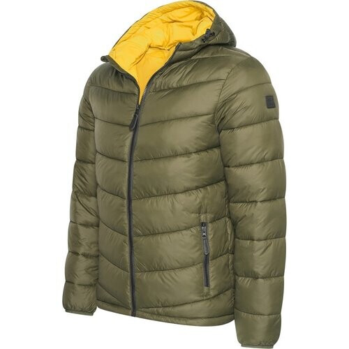 Tweedekans Cappuccino Italia - Heren Jas winter Hooded Winter Jacket Army - Groen - Maat L