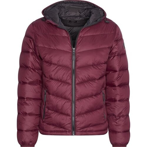 Tweedekans Cappuccino Italia - Heren Jas winter Hooded Winter Jacket Burgundy - Rood - Maat L