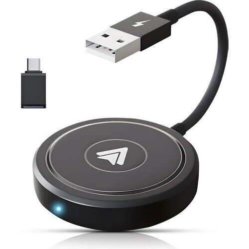 Tweedekans CarMe Luxe Android Auto Dongle - Draadloos Android Auto - USB-A & USB-C - Zwart