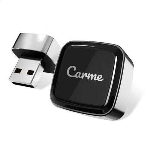 Tweedekans CarMe Ultra Mini 2-in-1 CarPlay Dongle - Draadloos CarPlay & Android Auto - USB-A & USB-C - Android Auto Dongle - Zilver