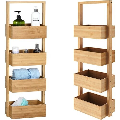 Tweedekans Casaria Badkamerrek - Bamboe 88x16x28cm - Bruin