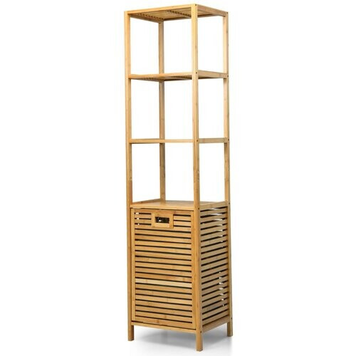 Tweedekans Coast - Badkamerkast - MET Wasmand - Bamboe - 40 x 33 x 160 cm