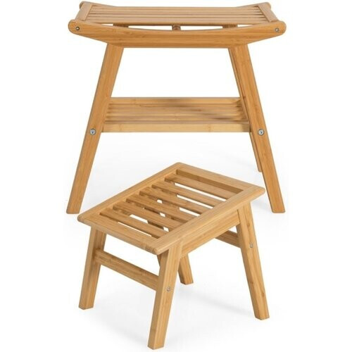 Tweedekans Coast - Douchekruk - MET Voetenbankje - Bamboe - naturel