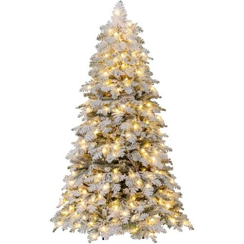 Tweedekans Coast Kunstkerstboom 180 cm Groen/Wit - Besneeuwd met 260 LED Lampjes - Opvouwbaar & Voorgemonteerd