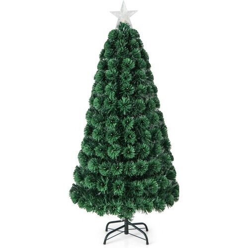 Tweedekans Coast Kunstmatige Kerstboom - 150 cm - Groen - 170 LED Lampjes - Met Ster & 8 Lichtstanden