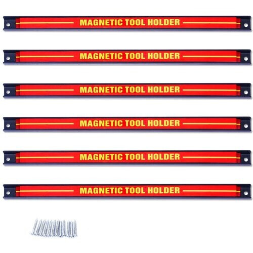 Tweedekans Coast Magnetische Wand Gereedschapshouder - 6 stuks - 46 cm Rood en Zwart