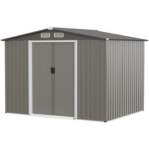 Tweedekans Coast Tuinhuis met Fundering & Dubbele Deuren - Lichtgrijs - 260x207x180cm