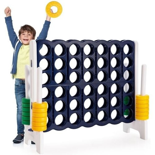 Tweedekans Coast Vier in een Rij Spel - Vier in een rij - Spel met 42 Jumbo-Ringen en Schuifregelaars om Snel Opnieuw te Starten - voor Kinderen en Volwassenen