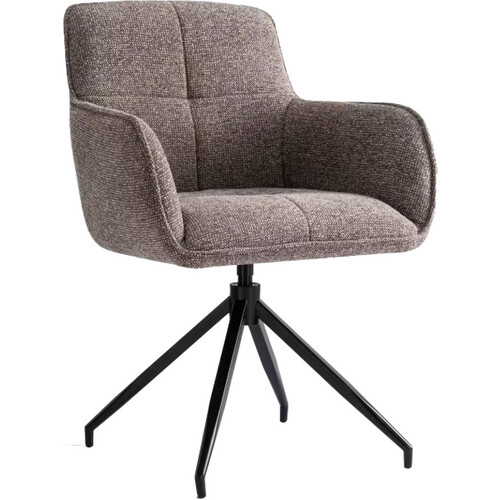 Tweedekans Criks Design Charly Draaibare Eetkamerstoel | Bruin | 63 x 63 x 52 cm