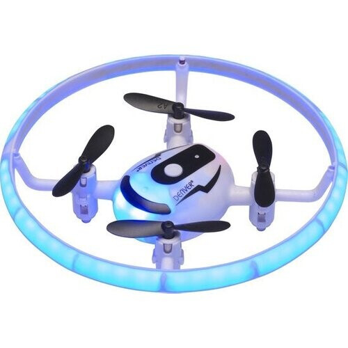 Tweedekans Denver Mini Drone voor Kinderen en Volwassenen - 30m Bereik - Gyro Functie - LED Licht - DRO121 - Zwart/Wit