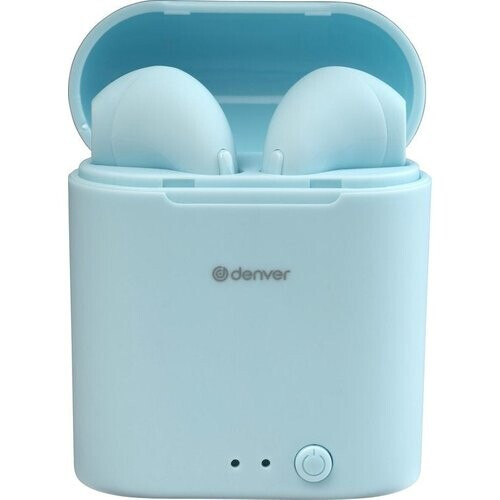 Tweedekans Denver TWE-46 - Earbuds - Wireless - Draadloos Oordopjes - Bluetooth - met oplaad case - handsfree - sporten - headset - In-ear - Bluetooth 5.0 - Licht blauw