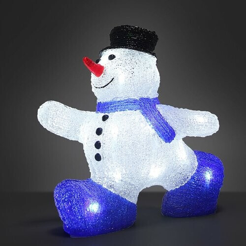 Tweedekans Deuba KerstfiguurSneeuwman M - LED Acryl 27cm –Wit Licht