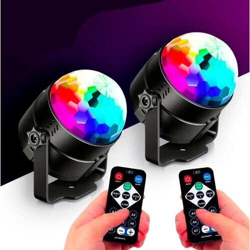 Tweedekans Discolamp 2 Stuks - Kinderen en Volwassenen - Disco Lamp - 2 Discolampen - Met Afstandsbediening