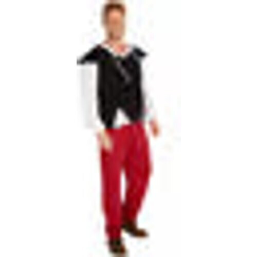 Tweedekans DressForFun Herbergier Kostuum Middeleeuwen – Voorzien Van Gilet Met Rijgkoord En Comfortabele Broek En Shirt Met Lange Mouwen – For Carnaval En Themafeesten – Zwart Polyester – Maat L