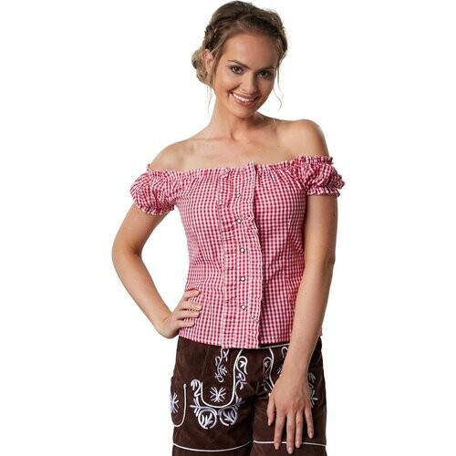 Tweedekans Dressforfun Kostuumblouse Hilde L - verkleedkleding kostuum halloween verkleden feestkleding carnavalskleding carnaval feestkledij partykleding - 303112