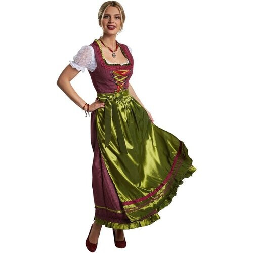 Tweedekans Dressforfun Maxi Dirndl Ruhpolding model 2 M - verkleedkleding kostuum halloween verkleden feestkleding carnavalskleding carnaval feestkledij partykleding - 304651