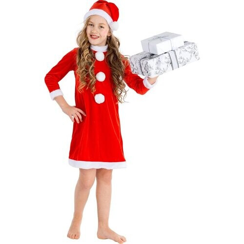 Tweedekans Dressforfun Meisjeskostuum kerstelf 152 (12-14y) - verkleedkleding kostuum halloween verkleden feestkleding carnavalskleding carnaval feestkledij partykleding - 300289