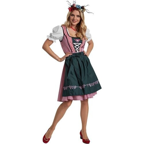 Tweedekans Dressforfun Mini-Dirndl Berchtesgaden model 2 S - verkleedkleding kostuum halloween verkleden feestkleding carnavalskleding carnaval feestkledij partykleding - 304655